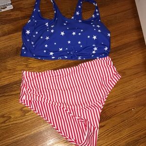 NWT Zaful Patriotic Bathing suits